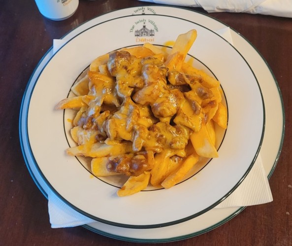 Loaded Chips with Chicken Curry and Cheese 