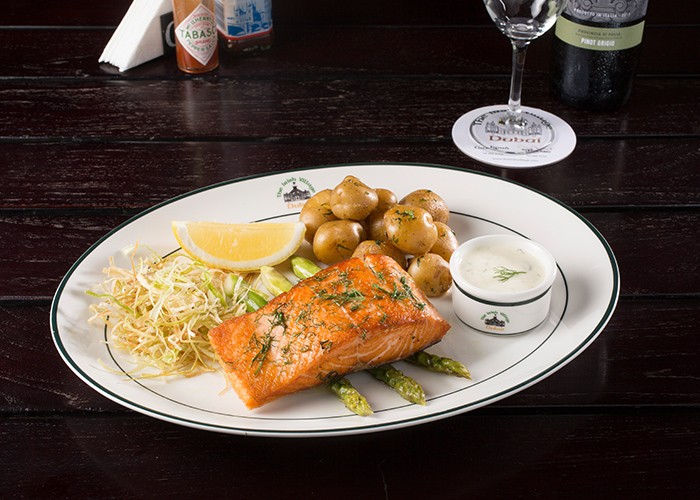 Grilled Salmon with Dill Mustard     Sauce